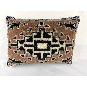 Vintage Navajo Rug‎ Decorative Pillow Native American Hand Woven Hooked 27"x19"